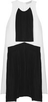 Thumbnail for your product : Vanessa Bruno Pleated silk-paneled crepe dress