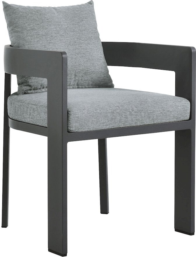 Modway Tahoe Outdoor Patio Aluminum Dining Chair in Gray Gray