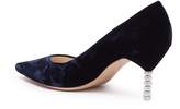 Thumbnail for your product : Sophia Webster 'Coco' crystal pave bead heel velvet pumps
