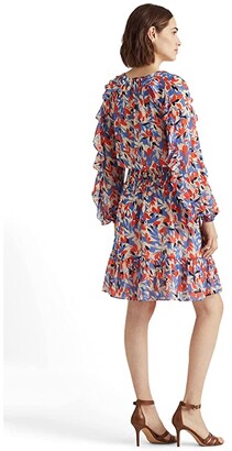 Lauren Ralph Lauren Petite Floral Crinkled Georgette Dress - ShopStyle