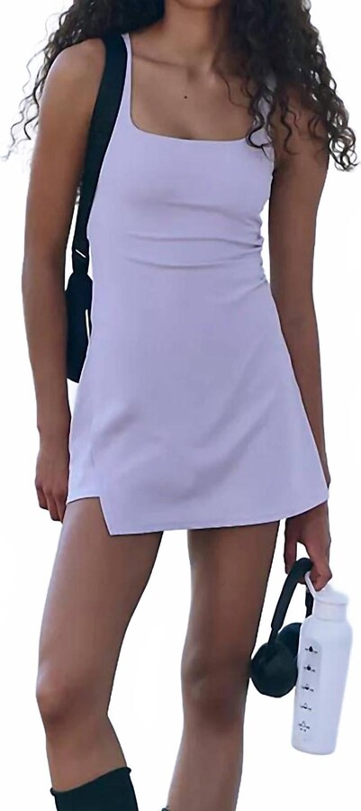 Free People Never Better Mini Dress In Lavender Glaze