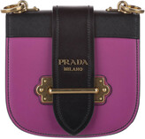 Thumbnail for your product : Prada Purple/Black Cahier Leather Crossbody Bag