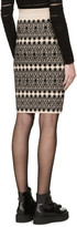 Thumbnail for your product : Alexander McQueen Beige and Black Pencil Skirt