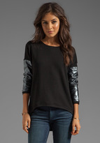 Thumbnail for your product : Generation Love Bobo Silver Leather Sweater