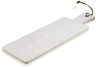 White Rectangular Marble Cheese Board with Handle