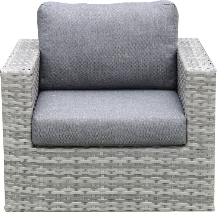 Teva Patio Furniture Miami Light Gray Miami Wicker / Rattan Club Chair with Cushion ShopStyle