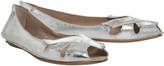 Thumbnail for your product : Office Faint Peep Toe Shoes Silver Leather