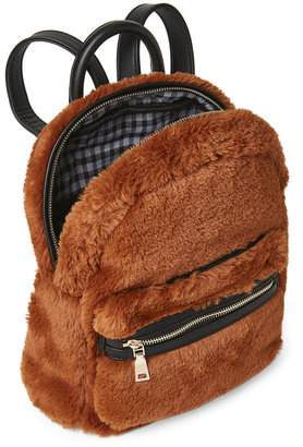 Urban Expressions Camel Tilly Faux Fur Backpack