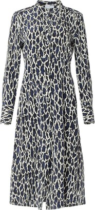 Equipment Thea leopard-print silk dress
