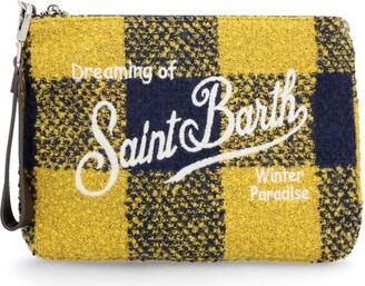 MC2 Saint Barth Logo Embroidered Zip-Up Clutch Bag