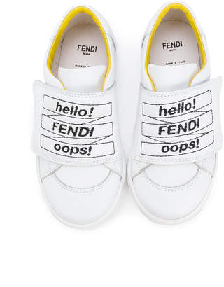Fendi Kids branded strap sneakers