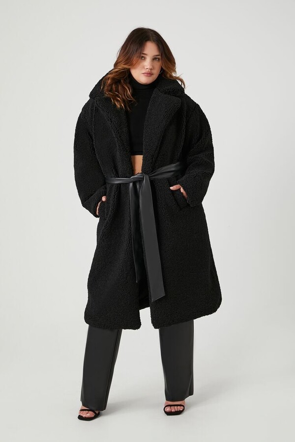fur tie coat