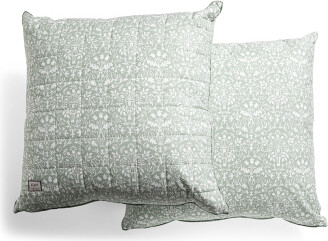 TJMAXX 2Pk Tonal Floral Euro Pillows, Cotton/Polyester