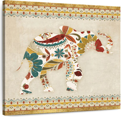Ebern Designs Brampt Boho Elephant I