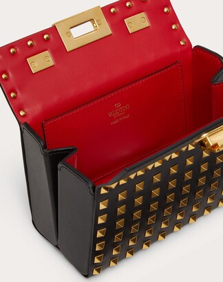 Valentino Garavani Rockstud Grainy Calfskin Box Bag With All-over Studs