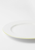 Thumbnail for your product : Paul Smith for Thomas Goode - White Bone China Plate With Lime Green
