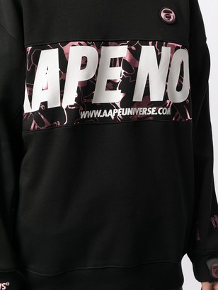 AAPE BY *A BATHING APE® Logo-Print Crew-Neck Sweatshirt
