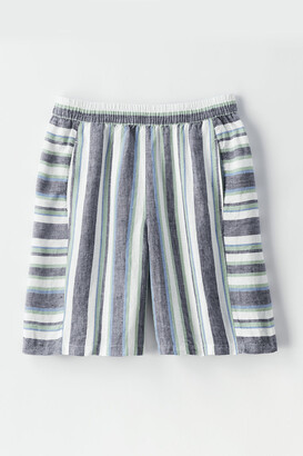 Coldwater Creek Seaside Stripe Linen Shorts
