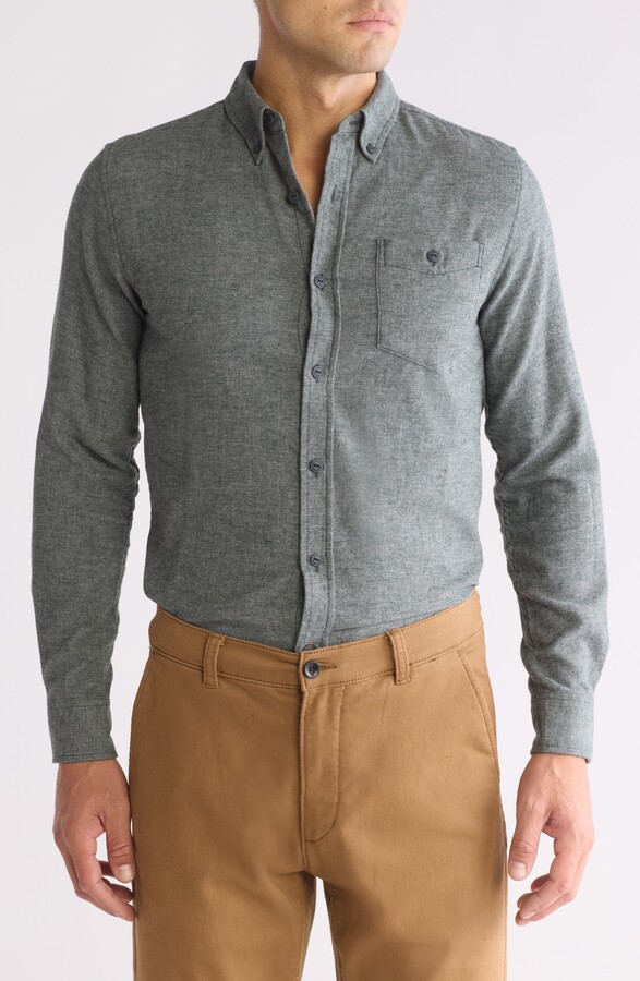 Weatherproof Vintage Herringbone Flannel Button-Down Shirt