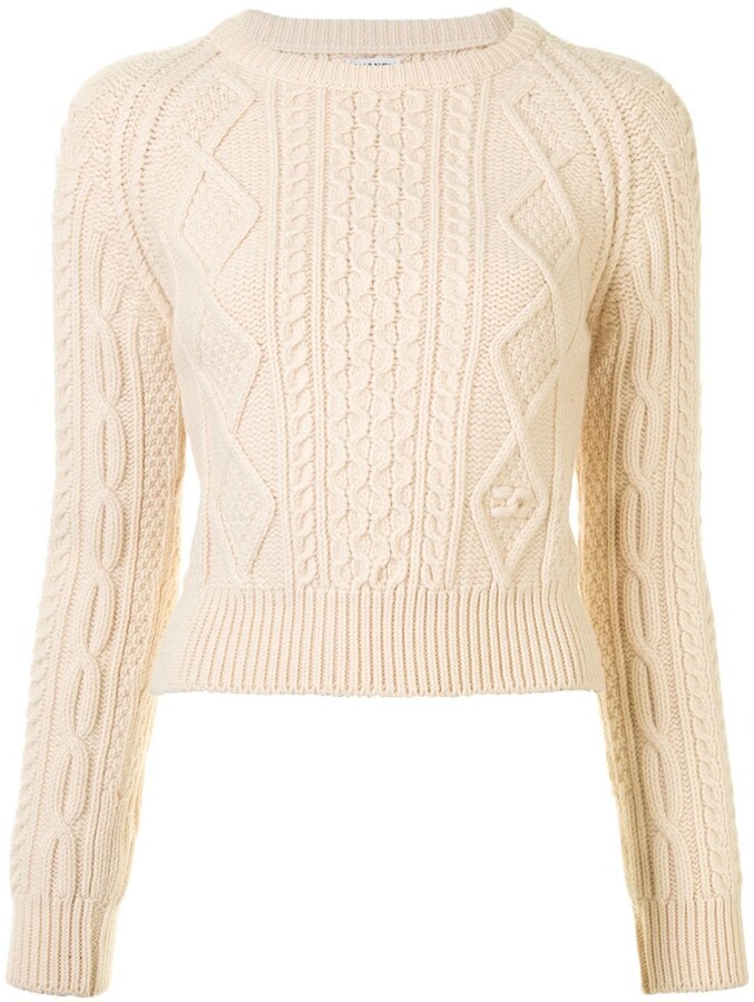 Chanel Pre Owned 1990s Cable-Knit Wool Jumper - ShopStyle Sweaters