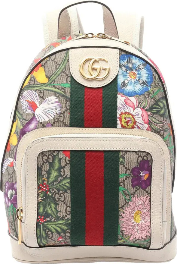 Gucci Pre-Owned 2000-2015 Small GG Supreme Flora Ophidia backpack