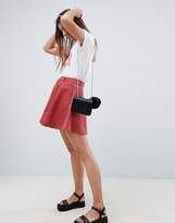 Thumbnail for your product : ASOS DESIGN denim circle skirt in rust