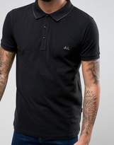 Thumbnail for your product : Lindbergh Tipped Pique Polo Logo Regular Fit In Black