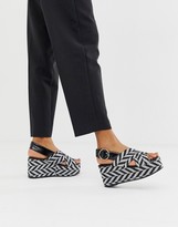 Thumbnail for your product : Sixty Seven raffia heeled wedges