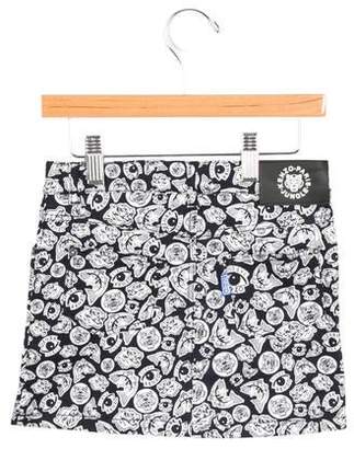 Kenzo Girls' Printed Denim Skirt w/ Tags navy Girls' Printed Denim Skirt w/ Tags