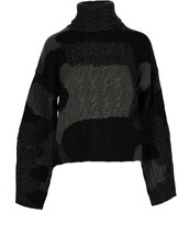 Thumbnail for your product : Lamberto Losani Green Camouflage 100% Cashmere Women's Turtleneck Sweater