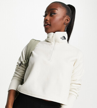 The North Face Embroidered Glacier cropped fleece in white Exclusive at  ASOS - ShopStyle Jackets