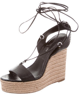 Michael Kors Collection Clive Snakeskin Wedges