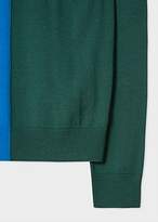 Thumbnail for your product : Paul Smith Men's Green Wool Sweater With Blue Stripe