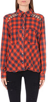 Thumbnail for your product : Free People Plaid print shoulder lace shirt