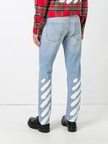 Thumbnail for your product : Off-White 'Diagonal Spray' slim-fit jeans