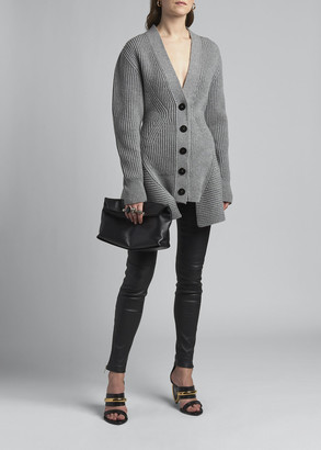 alexander mcqueen peplum cardigan
