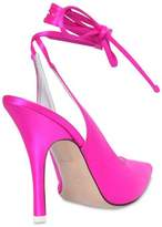 Thumbnail for your product : ATTICO 100MM SATIN LACE-UP PUMPS