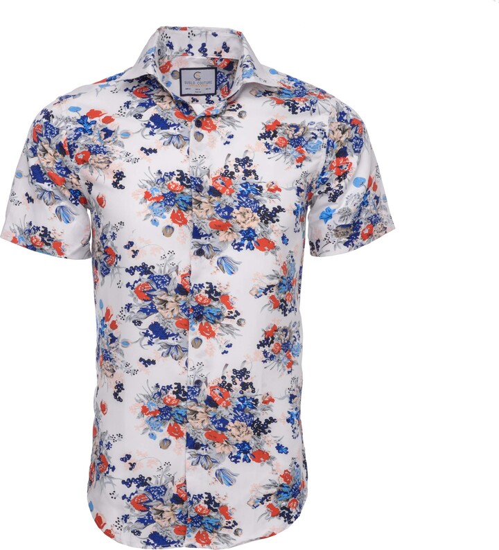 Fashion Mens Printed Hawaiian Loose Short Sleeve Casual ButtonsT Shirt For Beach Vacation Date routinfly Mens Summer Top
