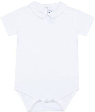baby button down shirt onesie white