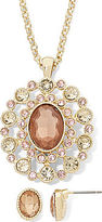 Thumbnail for your product : Liz Claiborne Pendant Necklace & Stud Earrings Boxed Set