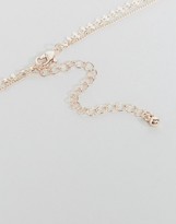 Thumbnail for your product : ASOS Fine Bar Chain With Diamond Charm Multirow Necklace