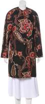 Thumbnail for your product : Lafayette 148 Printed Knee-Length Coat w/ Tags