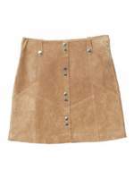 MANGO Snap Leather Skirt