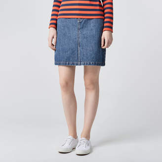 Warehouse Denim Split Front Skirt