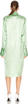 Thumbnail for your product : Alexander Wang T by Wet Shine Wash & Go Button Down Dress in Mint | FWRD