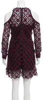 Thumbnail for your product : Self-Portrait Floral Grid Guipure Lace Dress w/ Tags