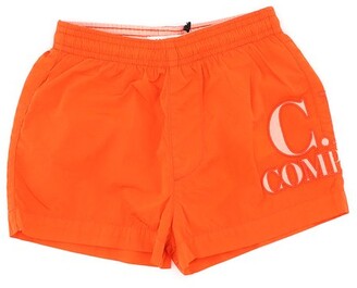 Farfetch Boys Sport & Swimwear Swimwear Swim Shorts Popcorn-print swim shorts Orange 