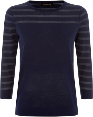 Jaeger Sheer Stripe Sweater