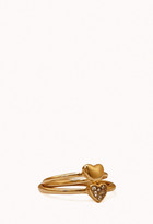 Thumbnail for your product : Forever 21 Heart Midi Ring Set