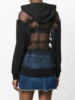 Thumbnail for your product : McQ sheer lace hoodie